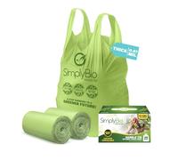 Simply Bio Lot de 60 sacs poubelle compostables de 13 gallons, épais de 0,87 mm, 49,21 litres, grands sacs de déchets alimentaires de cuisine, certifiés ASTM D6400, US BPI et OK Compost Home