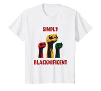Simply Blacknificent Red T-Shirt, Enfant, Blanc, 6 Ans
