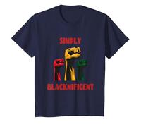 Simply Blacknificent Red T-Shirt, Enfant, Bleu Marine, 10 Ans