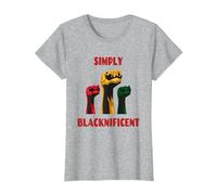 Simply Blacknificent Red T-Shirt, Femme, Gris Chiné, L