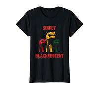 Simply Blacknificent Red T-Shirt, Femme, Noir, L