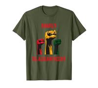 Simply Blacknificent Red T-Shirt, Homme, Olive, XXL