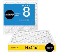 Simply by MervFilters Lot de 4 filtres à air pour four 14 x 24 x 1, MERV 8, MPR 600