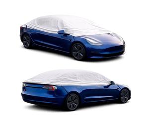 Simply CTC2 Housse de Protection imperméable pour Voiture avec élastique et Ajustement sécurisé - Protection Contre Le Gel, la sève des Arbres, la poussière et Plus - Véhicules de Taille Moyenne,