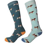 Simply Essentials - Chaussettes pour femmes Welly (lot de 2) 1734 (37 EU-40,5 EU) (Vert bleu/bleu bébé)