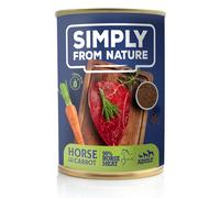 SIMPLY FROM NATURE Conserve pour chiens cheval, graine de lin et carottes 400 g