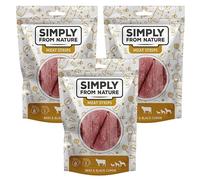 SIMPLY FROM NATURE Meat Strips Boeuf et nigelle pour chien 3 x 80 g