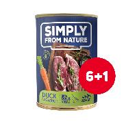 SIMPLY FROM NATURE Nourriture humide pour chien Canard avec carottes 6 x 400 g + 1 GRATUIT