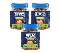 SIMPLY FROM NATURE Smart Bites - Friandises à base de viande de dinde pour chiens - 3x130 g