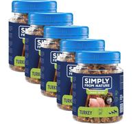 SIMPLY FROM NATURE Smart Bites - Friandises de dinde pour chiens - 5x130 g