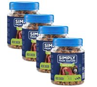SIMPLY FROM NATURE Smart Bites - Friandises de viande de chevreuil pour chiens - 4x130 g