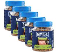 SIMPLY FROM NATURE Smart Bites - Friandises de volailles pour chiens - 5x130 g
