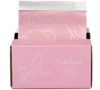 Simply Hair Pop-Up Lot de 500 feuilles d'aluminium pré-découpées et pliées pour teinture des cheveux, mèches et balayage - Gaufrage antidérapant - Distributeur pop-up - 12,7 x 27,9 cm - Motif floral