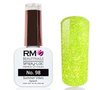 Simply-Lac Vernis à ongles UV N°98 Jaune fluo pailleté Splash Vernis à ongles gel UV RM Beautynails (1 x 10 ml)