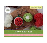 Simply Make Kit de crochet pour loisirs créatifs, vert, rouge, blanc