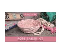 Simply MAKE Kit de fabrication de paniers en corde pour adultes et enfants plus âgés, panier en corde idéal pour le rangement de la maison, la décoration, la cuisine, le panier, la chambre de fille,