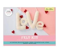 Simply Make Kit de feutrage d'amour avec cœurs, pour adultes et enfants plus âgés, faites de belles décorations pour votre maison, accessoires de cuisine, artisanat en feutre font un excellent cadeau,