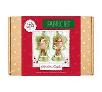 Simply Make Lot de 2 kits de loisirs créatifs en feutre avec anges de Noël, idéal pour les débutants et les artisans expérimentés, excellent ensemble de tissu en feutre, idéal pour les adultes et les