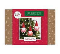 Simply Make Trio de Père Noël Rouge Kit d'artisanat, Kit Activité Manuelle, Polyester, Ne S'applique Pas, Taille Unique