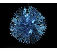 Simply Products Guirlande en aluminium avec boules d'étoiles - Décoration de Noël à suspendre au mur ou au plafond (turquoise)