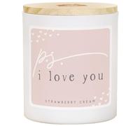 Simply Said INC Bougie I Love You PS I Love You Crme de fraise parfume 11 oz Bougie de soja de qualit suprieure verse la main aux tats-Un
