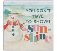Simply Said, INC Shovel Sunshine Beach STS2584 Panneau de Noël en bois rustique de 13,3 cm