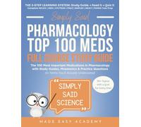 Simply Said Pharmacology: Top 100 Meds Full Course Study Guide: The 100 Most Important Medications with Study Guides, Mnemonics & Practice Questions: NCLEX | HESI | ATI/TEAS | NAPLEX | MCAT Test prep