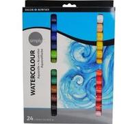 Daler Rowney – Set de peinture aquarelle Simply 24 tubes 12 ml