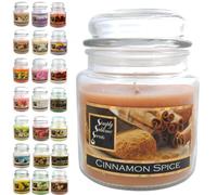 SIMPLY SUBLIME SCENTS - Bougie Parfumée de Luxe - Huiles Parfumées de Haute Qualité - Jusqu'à 76 Heures - Cannelle Épice - Mèche Coton - Jarre en Verre - Moyen