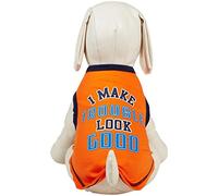SimplyDog I Make Trouble Look Good Tank pour Chien Orange Taille XS