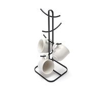 simplywire - Arbre à tasses rétro - Fil plat noir mat - 8 tasses