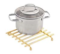 simplywire - Dessous de Plat - Résistant à la Chaleur - Protecteur de Plan de Travail de Cuisine - Carré - Or Clair