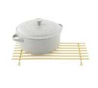 simplywire - Dessous de Plat - Résistant à la Chaleur - Protection du Plan de Travail dans la Cuisine - Grand - Doré Clair