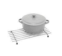 simplywire - Dessous de Plat - Résistant à la Chaleur - Protection du Plan de Travail dans la Cuisine - Rectangulaire - Grand - Acier Chromé