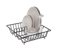 simplywire - Égouttoir à Vaisselle carré - Égouttoir à Assiettes - Acier recouvert de Plastique Noir