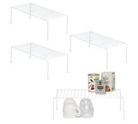 simplywire - Organisateurs de placard de cuisine - Lot de 4 étagères de rangement - Blanc
