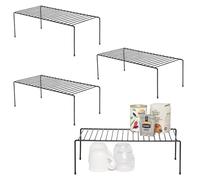 simplywire - Organisateurs de placard de cuisine - Lot de 4 étagères de rangement - Noir