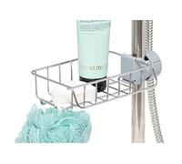 simplywire - Panier de douche - À visser sur la colonne de douche - Étagère de salle de bain sans perçage - Chrome