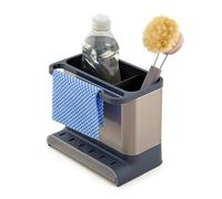 simplywire - Panier/organisateur d'évier - Plateau récupérateur amovible - Antidérapant - Gris et acier inoxydable