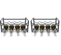 simplywire - Porte-Bouteilles modulable - Porte-Bouteilles empilable - Noir (Lot de 2)