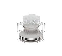 simplywire - Range-assiettes à 3 niveaux - Organisateur de placard de cuisine - Chrome