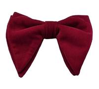 Simpowe Nœud papillon surdimensionné en velours pour homme - Rouge - Taille L