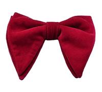 Simpowe Nœud papillon surdimensionné en velours pour homme - Rouge - Taille L