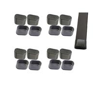 Simpracon Lot de 16 capuchons ovales en caoutchouc pour pieds de chaise avec feutre - Pour protéger les pieds de meubles et de table - Pour éviter les rayures, sans bruit (noir, 30 x 15 mm)