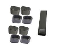 Simpracon Lot de 86 capuchons ovales en caoutchouc pour pieds de chaise avec feutre - Pour protéger les pieds de meubles et de table - Pour éviter les rayures, sans bruit (noir, 30 x 15 mm)