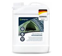 SIMPRAX® Imperméabilisant Tissu Tente Camping - Bombe Imperméabilisante Textile Bio & Résistante UV - Imperméabilisation Textile - Protection Tentes Auvents Meubles Extérieurs & Sacs - 2,5L