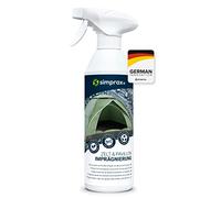SIMPRAX® Imperméabilisant Tissu Tente Camping - Bombe Imperméabilisante Textile Bio & Résistante UV - Imperméabilisation Textile - Protection Tentes Auvents Meubles Extérieurs & Sacs - 500ml