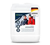 SIMPRAX® Impermeabilisant Tissu Textile - Protection Ecologique et Performante - Certifie Oeko Bombe Impermeabilisante Textile Ideal pour Ski Softshell Gore-Tex Sympatex & Vetements Exterieur - 5 L