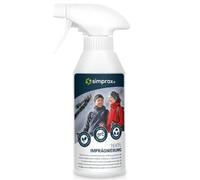 SIMPRAX® Impermeabilisant Tissu Textile - Protection Ecologique et Performante - Certifie Oeko Bombe Impermeabilisante Textile Ideal pour Ski Softshell Gore-Tex Sympatex & Vetements Exterieur - 250ml
