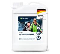 SIMPRAX® Lessive Imperméabilisante Textile Protection Ecologique - Imperméabilisant Tissu Textile pour Vêtements Outdoor Ski Gore-Tex Sympatex & Softshell - Lavage en Machine ou à la Main - 2,5 L
